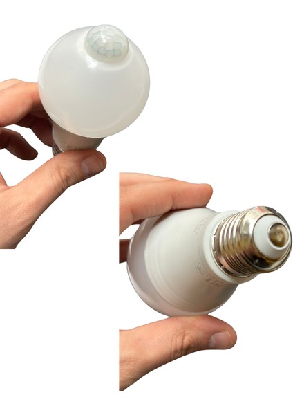 8.8W (60W) 2700K (Sarı Işık) E27 Duylu Sensörlü LED Ampul (2 Adet)
