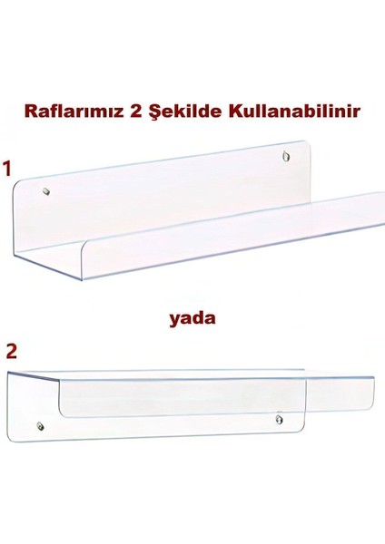 Tekno Trust Görünmez Banyo Rafı 2'li Set - 30CM + 20CM