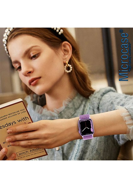 Apple Watch Ultra/ultra 2 49MM ile Uyumlu Simli Esnek Hasır Örgü Kordon Kayış - KY44-2 fiyatları