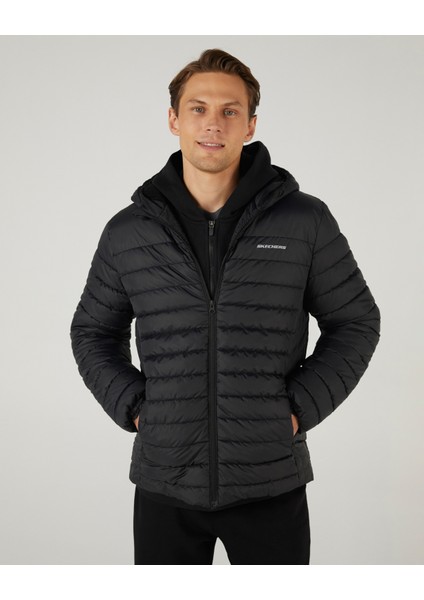 M Outerwear Polar Lining Padded Jacket Erkek Siyah Mont S242095-001