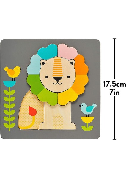 Petıt Collage Petit Collage Büyük Parçalı Ahşap Yapboz- Little Lion