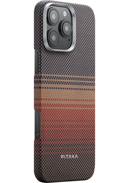 iPhone 16 Pro Kılıf Magsafeli Aramid Fiber Tactile Woven Sunset-Moonrise Serisi Sunset