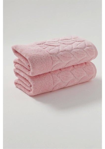 Nivemeshome 249 Hazal Pembe Jakarlı Havlu Nurpak