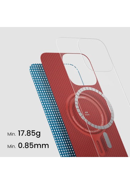 iPhone 16 Kılıf Magsafe Özellikli Aramid Fiber Ultra-Slim Classic Serisi Ocean Blue Mavi fırsatları