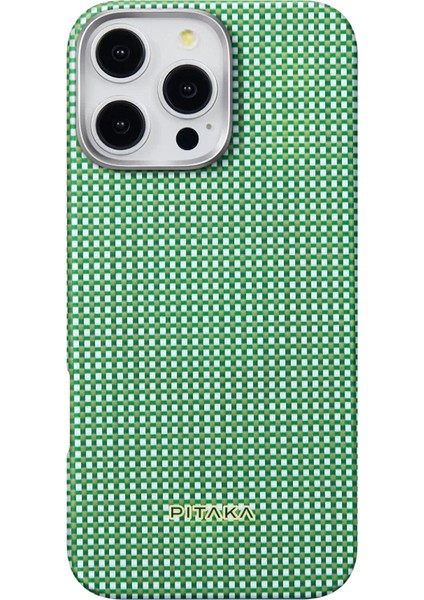 iPhone 16 Pro Max Kılıf Magsafe Özellikli Aramid Fiber Ultra-Slim Classic Serisi Forest Green