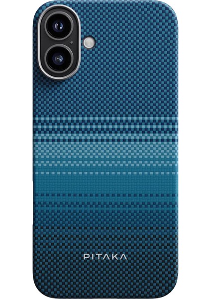 iPhone 16 Kılıf Magsafe Özellikli Aramid Fiber Tactile Woven Sunset-Moonrise Serisi Moonrise