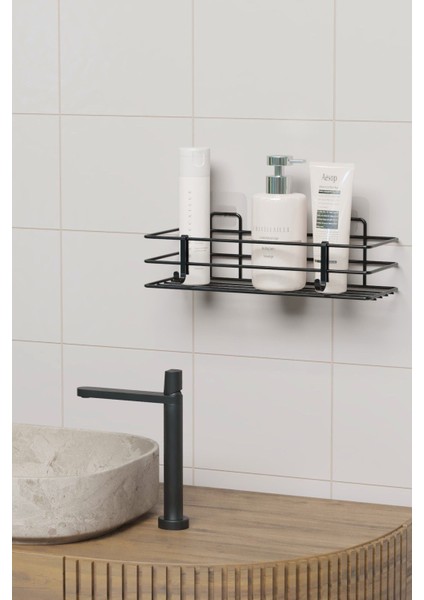 Tekno Trust Yapışkanlı Banyo Rafı Duş Şampuanlık Duvar Düzenleyici Organizer 1 Adet