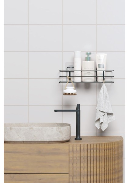 Tekno Trust Yapışkanlı Banyo Rafı Duş Şampuanlık Duvar Düzenleyici Organizer 1 Adet