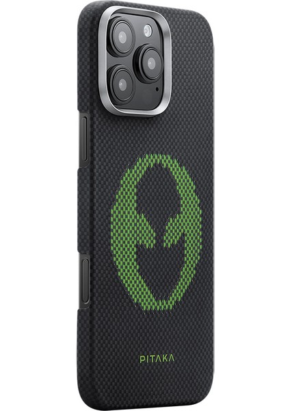 iPhone 16 Pro Max Kılıf Magsafeli Lumintex Teknoloji Fosforlu Aramid Fiber Aries Serisi Alien