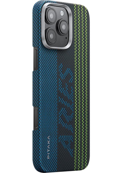 iPhone 16 Pro Max Kılıf Magsafeli Lumintex Teknoloji Fosforlu Aramid Fiber Aries Seri Credit