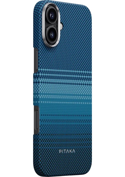 iPhone 16 Plus Kılıf Magsafeli Aramid Fiber Tactile Woven Sunset-Moonrise Serisi Moonrise