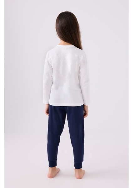 Us Polo Kız Çocuk Uzun Kol Pijama Takım US1962 Krem indirimleri