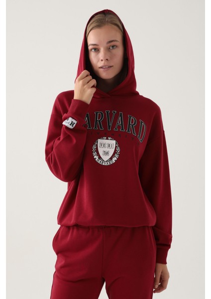 Kadın Bordo Sweatshirt