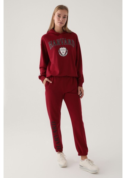 Kadın Bordo Sweatshirt