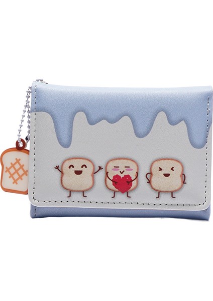 Kadın Sevimli Karikatür Öğrenci Kız Kalp Crossbody Cüzdan (Yurt Dışından)