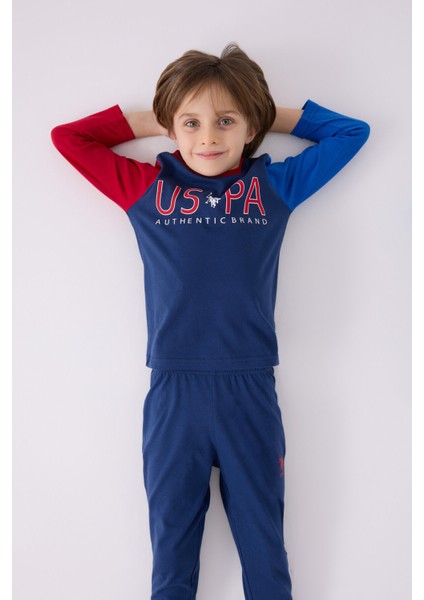 Erkek Çocuk Mavi Uzun Kol Pijama Takım modelleri