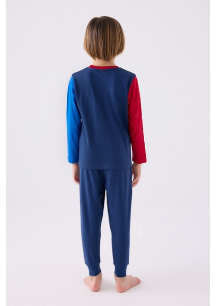Erkek Çocuk Mavi Uzun Kol Pijama Takım indirimleri