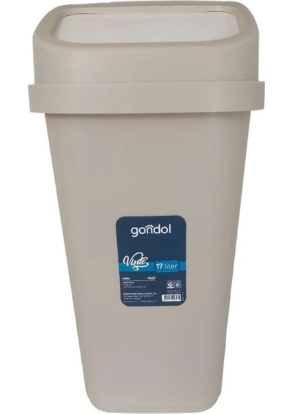 Kapaklı Çöp Kovası, Plastik 17 Lt -G647