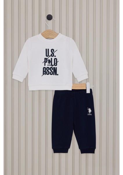 Us Polo Erkek Bebek 2lı Takım Krem