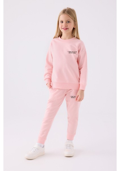 Kız Çocuk Eşofman Takım Açık Pembe