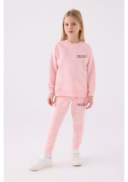 Kız Çocuk Eşofman Takım Açık Pembe