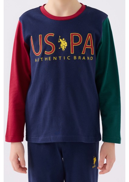 Us Polo Erkek Çocuk Uzun Kol Pijama Takım US1919 Lacivert fırsatları