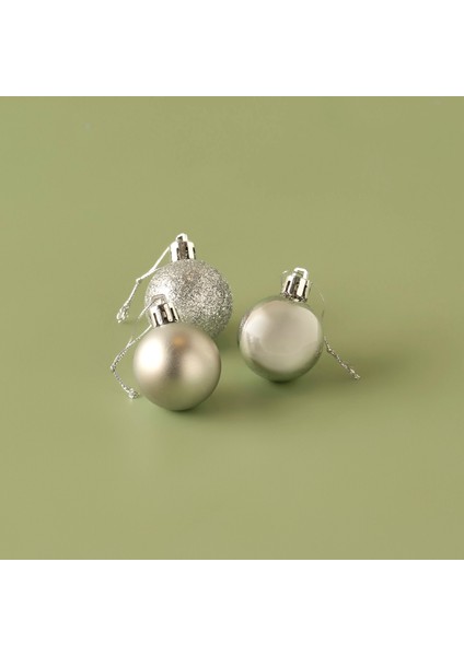 Dekoratif Süs 12'li Silver (4 cm)