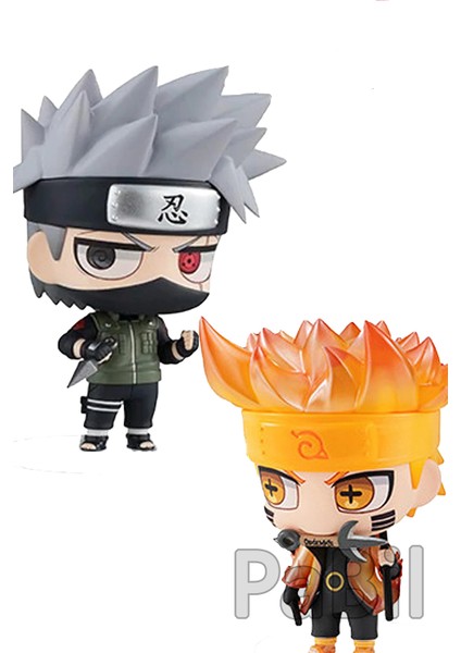 Naruto Shippuden Anime Manga Aksiyon Figür 7 cm - Naruto ve Kakashi