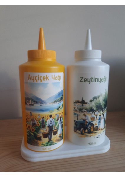 Şef Yağdanlık 2'li Set 420ML (Ayçiçek ve Zeytinyağı)