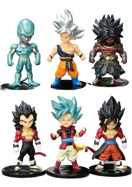 6 Adet Dragon Ball Şekil Modeli Son Goku Vegeta Frieza Masaüstü Dekoratif Süsler (Yurt Dışından)