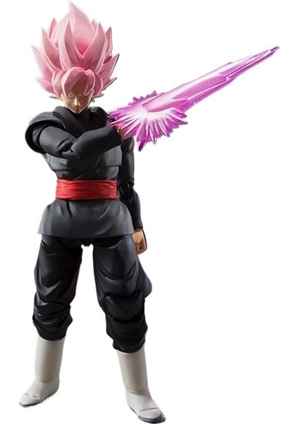 Dragon Ball Siyah Goku Pembe Süper Saiyan Şekil Bebek Oyuncak (Yurt Dışından)