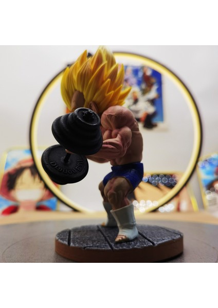 Dragon Ball Fitness Vegeta Heykeli El Yapımı Ofis Figürü (Yurt Dışından)