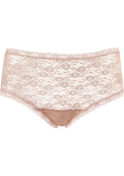 Dantelli Pamuk Kadın Külot, Açık Toz Pembe