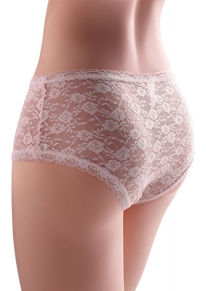 Dantelli Pamuk Kadın Külot, Açık Toz Pembe fiyatları