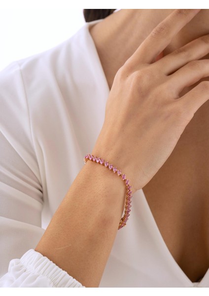 9,84 Karat Pembe Safir Bileklik