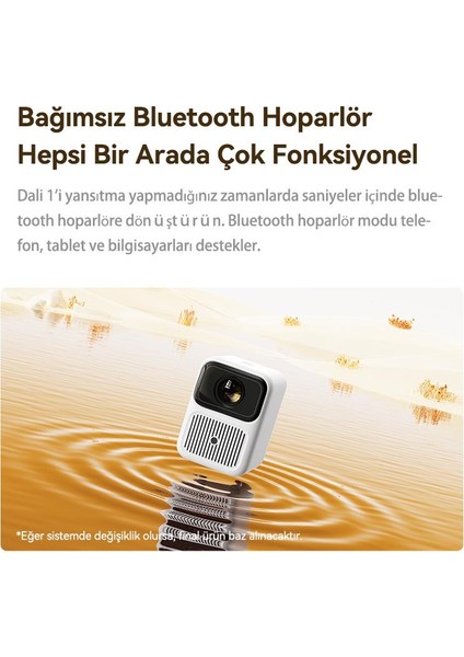 Dali 1 Taşınabilir Projeksiyon Cihazı Bluetooth Hoparlör Modlu