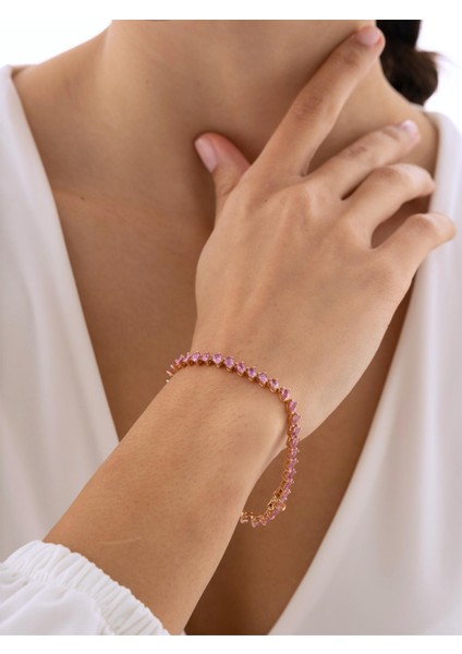 9,84 Karat Pembe Safir Bileklik modelleri