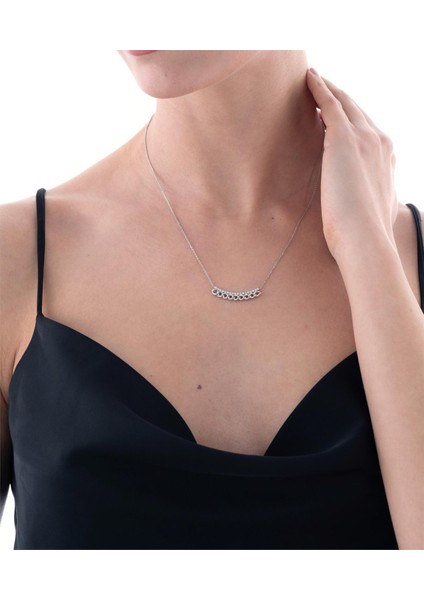0,21 Karat Zincir Pırlanta Kolye