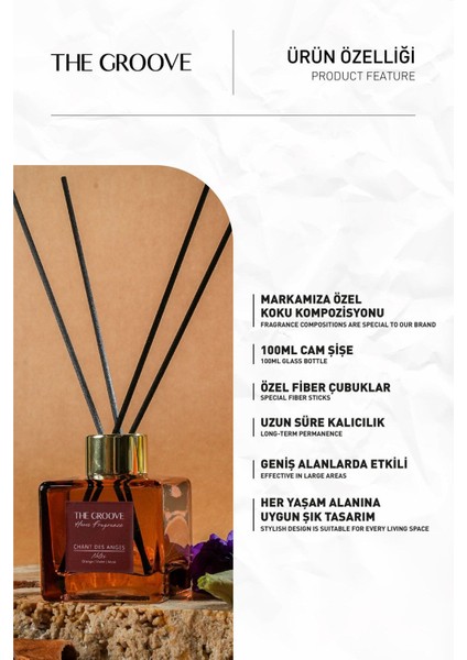 Woody Amber 100 ml Kare Oda Kokusu Parfümü Kahve