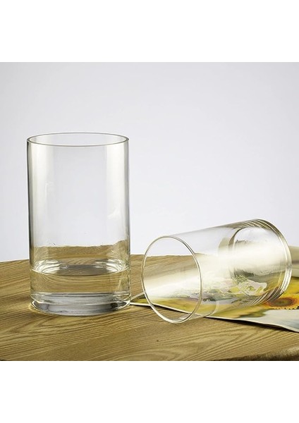 Denizli El Imalatı Silindir Cam Vazo 15CM En x 30 cm Boy