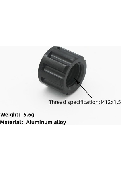 Bisiklet Thru Axle Somunu M12X1.5 Dişli Aks Somunları Bisiklet Göbeği Borusu Şaft Şiş Kapağı 1.5mm Dişli Aralığı Thru Axle için (Yurt Dışından)