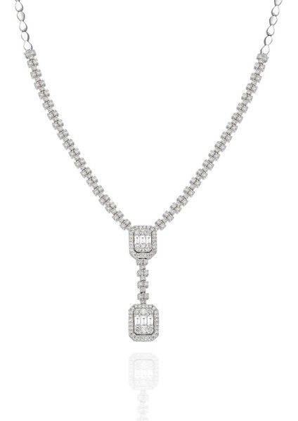 1,32 Karat Baget Pırlanta Kolye