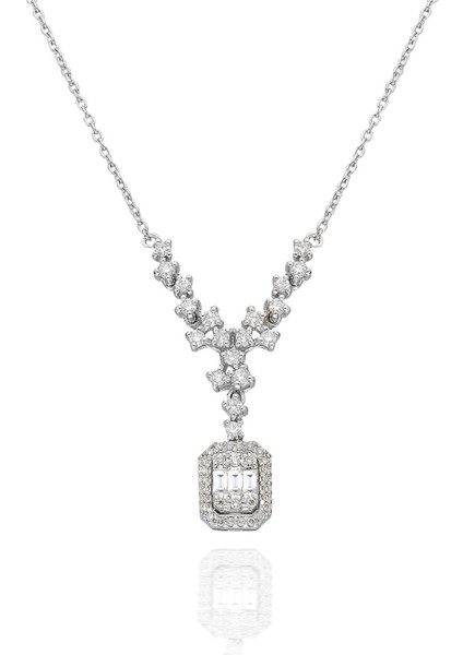 0,53 Karat Baget Pırlanta Kolye