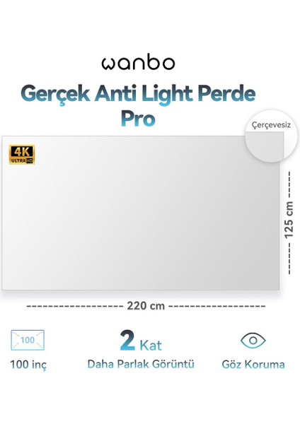 Anti Light Pro Projeksiyon Perdesi