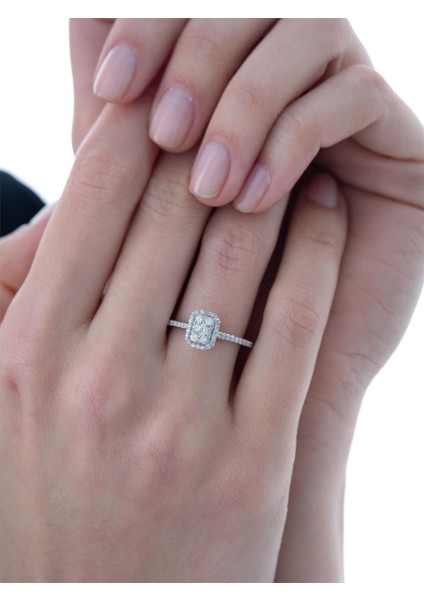 0,29 Karat Baget Pırlanta Yüzük modelleri