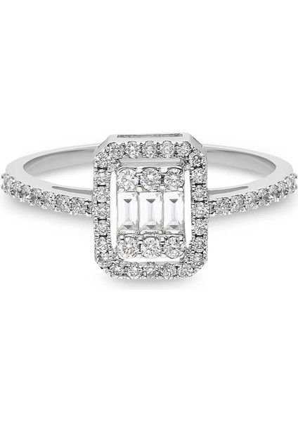 0.49 Karat Baget Pırlanta Yüzük