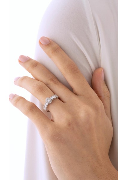 0,35 Karat Baget Pırlanta Yüzük