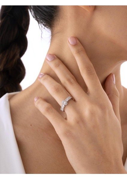 0,35 Karat Baget Pırlanta Yüzük modelleri