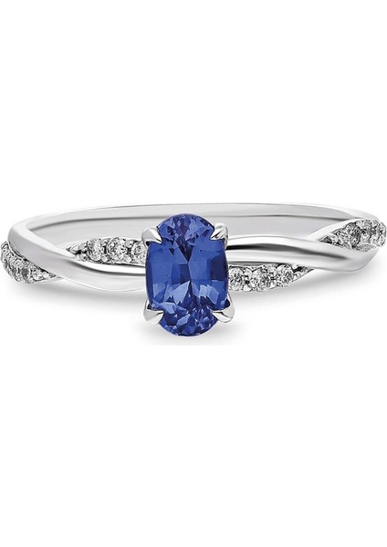0,79 Karat Safir Pırlanta Yüzük