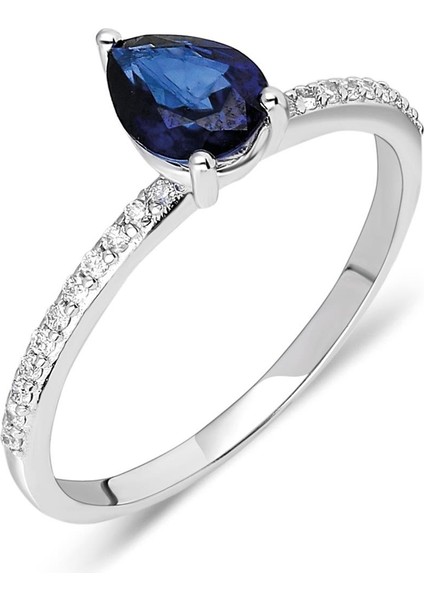 0,96 Karat Safir Pırlanta Yüzük indirimleri